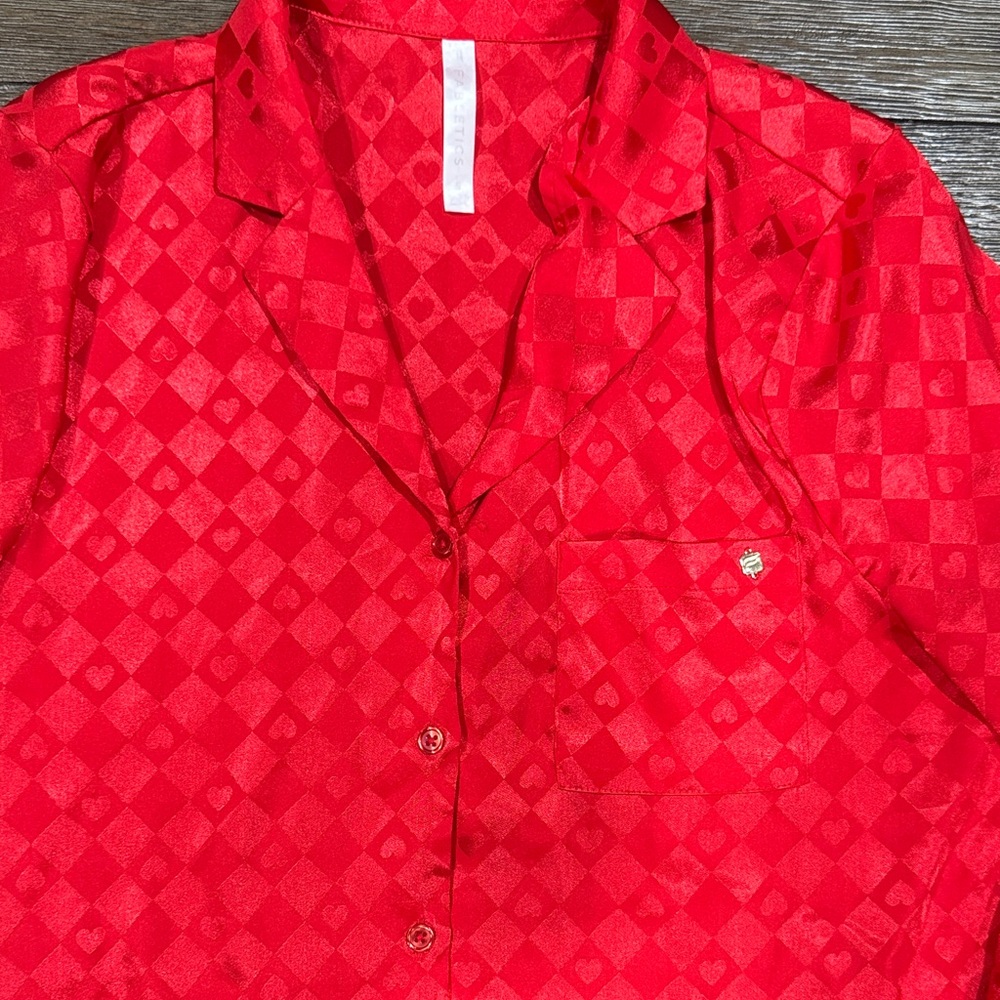 Fabletics Red Checkered Pajama Set - Picture 2 of 6